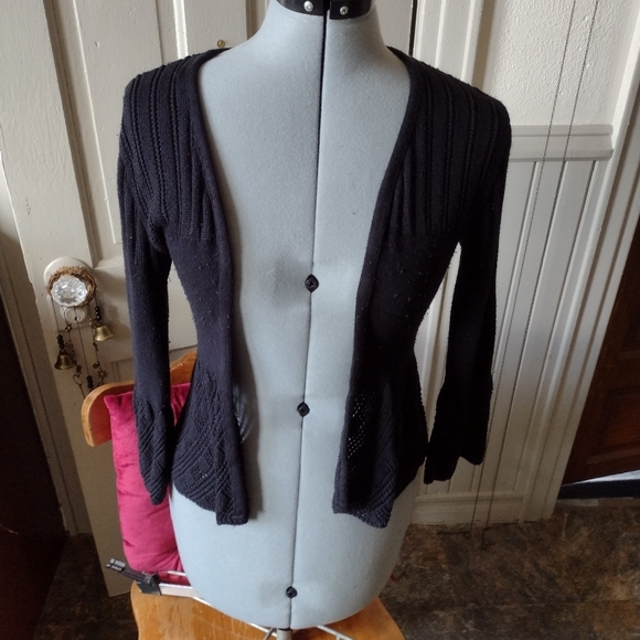 Black Peplum cardigan - Picture 1 of 3